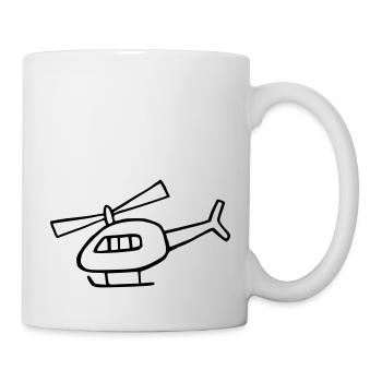Hubschrauber - Tasse - Weiß - Rechts