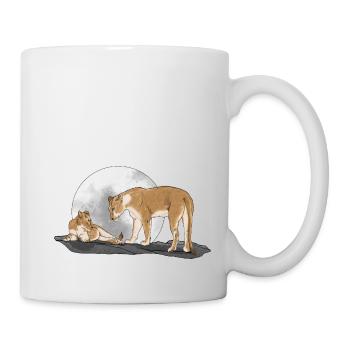Famille lions - Mug blanc - blanc - Droite