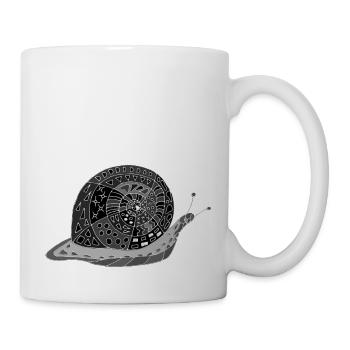 Schnecke - Tasse - Weiß - Rechts