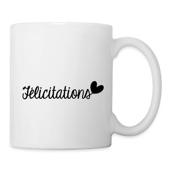 CONGRATULATIONS. WELL DONE. BIRTH. ANNIVERSARY. Ferry - Mug - white - Right