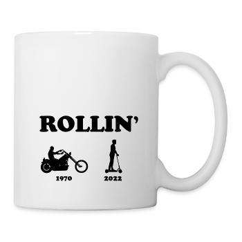 E-Scooter Rollin' 1970 2022 I E-Roller Scooter - Tasse - Weiß - Rechts