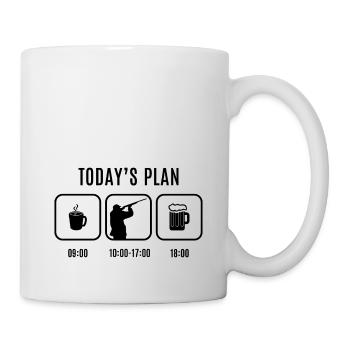 Kaffee Tontauben Bier Wurfscheiben Schiessen - Tasse - Weiß - Rechts