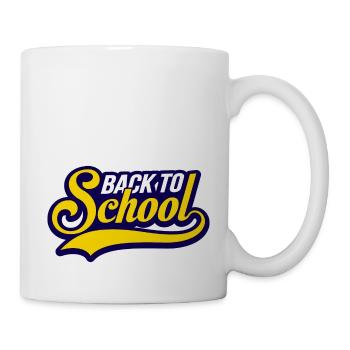 Vintage Schulstart Schulanfang Retro Schüler - Tasse - Weiß - Rechts