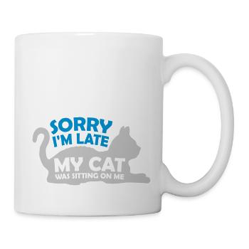 sorry cat was sitting - Tasse - Weiß - Rechts