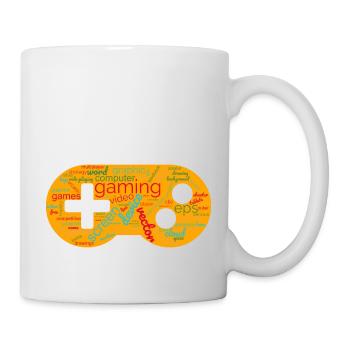 wordcloud gaming orange - Mug blanc - blanc - Droite