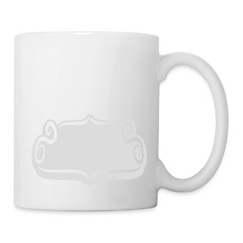 Cadre ornement artistique décoratif - Mug blanc - blanc - Droite