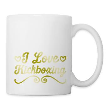 I love kick boxing - Mug - white - Right