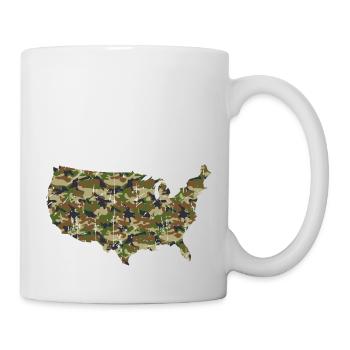 USA Camouflage map - Mug - white - Right