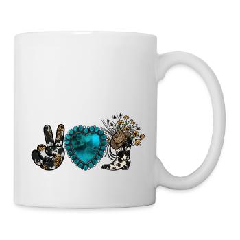 Country Musik ländlich Landei Countrymusiker Mom - Tasse - Weiß - Rechts
