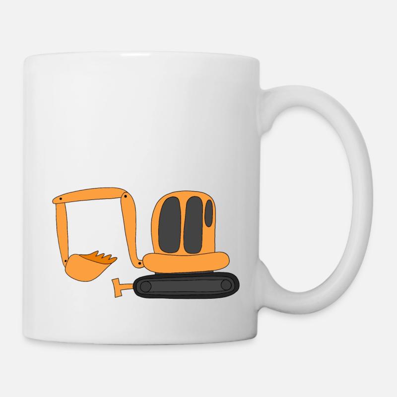 Bagger - Tasse - Weiß