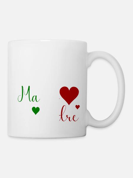 Madre Padre Italien Flagge - Tasse - Weiß