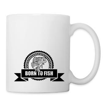 Born to fish - Tasse - Weiß - Rechts