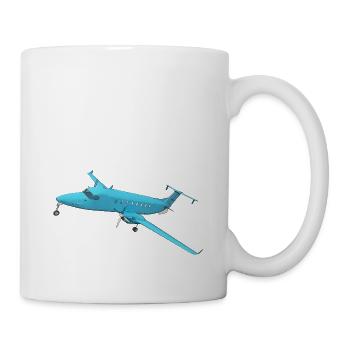 Avions commerciaux bimoteurs - Mug blanc - blanc - Droite