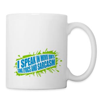 parler des paroles et du sarcasme - Mug blanc - blanc - Droite