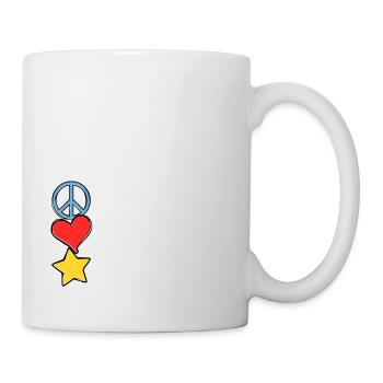 Frieden Liebe Weihnachten - Tasse - Weiß - Rechts