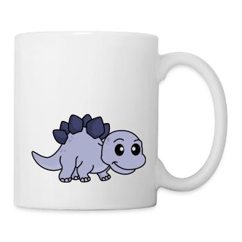 Dinosaurier stegosaurus Comic - Tasse - Weiß - Rechts