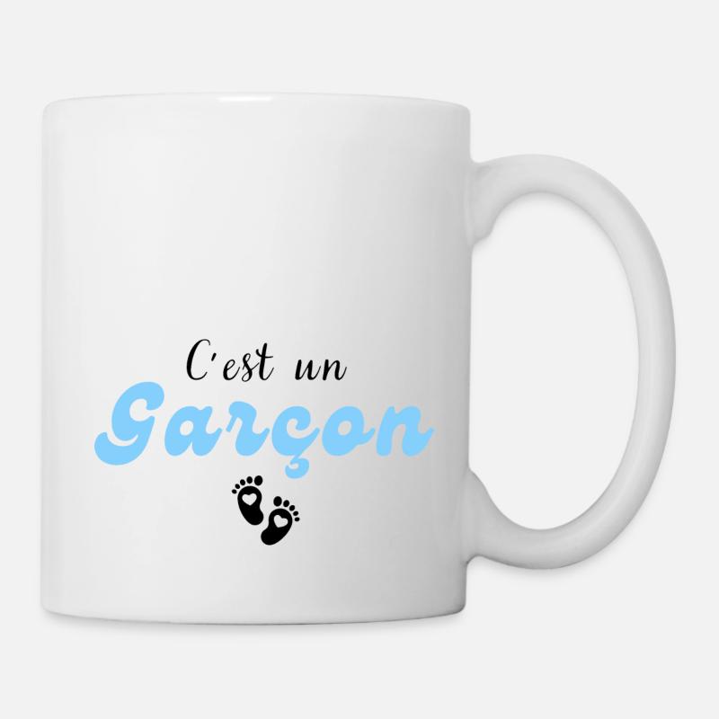 C'est un garçon-annonce grossesse - Mug blanc - blanc