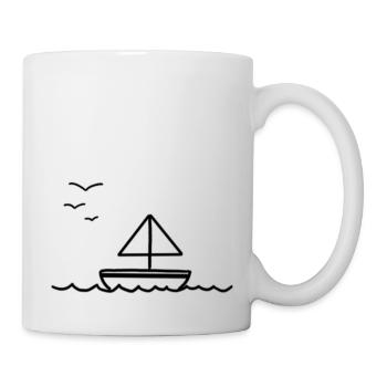 Boot auf dem Wasser - Tasse - Weiß - Rechts
