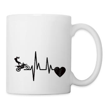 Cadeau motocycliste Motocross Cyclomoteur Moto - Mug blanc - blanc - Droite