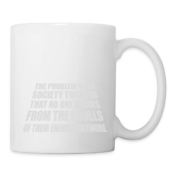 drinks from enemies skulls - Mug - white - Right