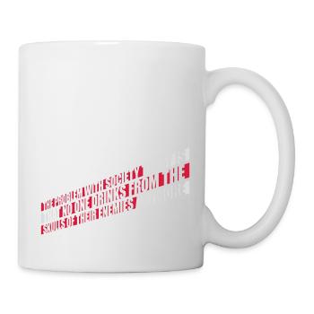 drinks from enemies skulls - Mug - white - Right