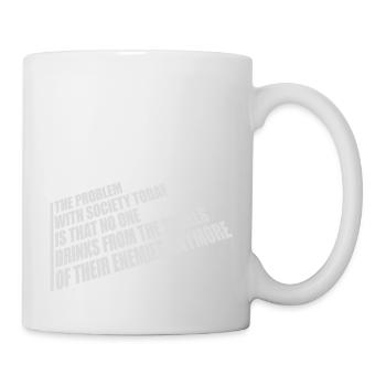 drinks from enemies skulls - Mug - white - Right