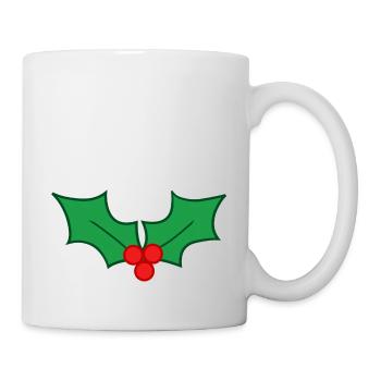 Christmas holly brings good luck - Mug - white - Right