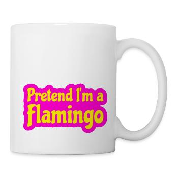 Faites semblant d’être un costume de flamant rose - Mug blanc - blanc - Droite