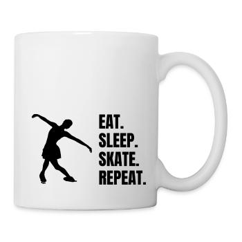 Eiskunstlauf Eiskunstlaufen Schlittschuh Eislauf - Tasse - Weiß - Rechts