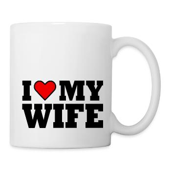 I love my wife - Tasse - Weiß - Rechts
