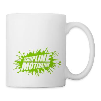 discipline over motivation Zitat - Tasse - Weiß - Rechts