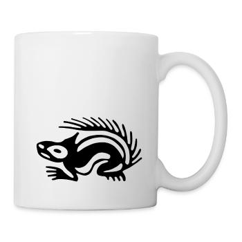 Kultur der Azteken, Eichhörnchen - Tasse - Weiß - Rechts