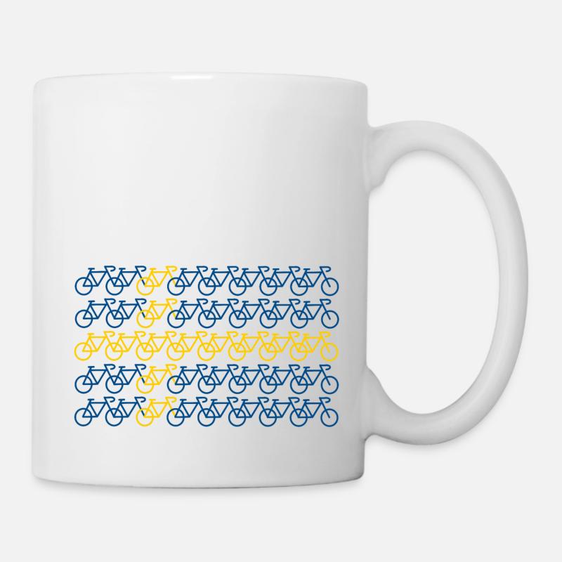 Sweden Bicycle flag - Mug - white