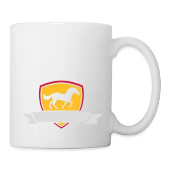 Insert Text Horse Banner - Mug - white - Right
