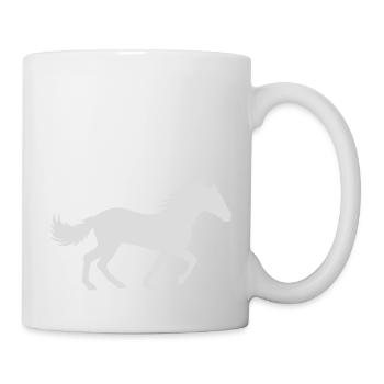 Conception de silhouette de cheval de course - Mug blanc - blanc - Droite