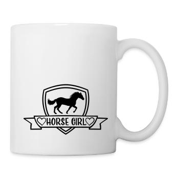 Citation de fille de cheval disant - Mug blanc - blanc - Droite