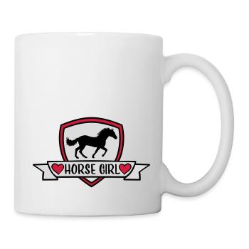 Conception de citation de fille de cheval - Mug blanc - blanc - Droite