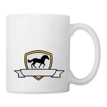 Banner Horse Coat of Arms Shield - Mug - white - Right