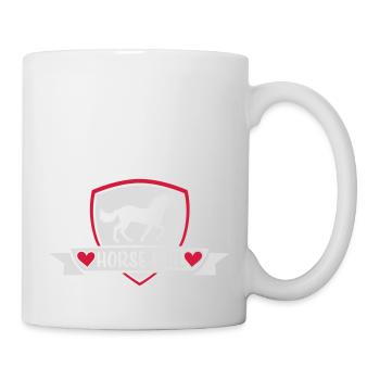 Citation de fille de cheval disant - Mug blanc - blanc - Droite