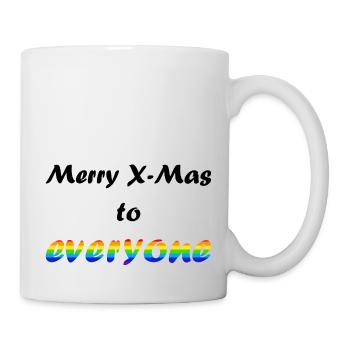 LGBTQ Merry Christmas to all Rainbow Flag - Mug - white - Right