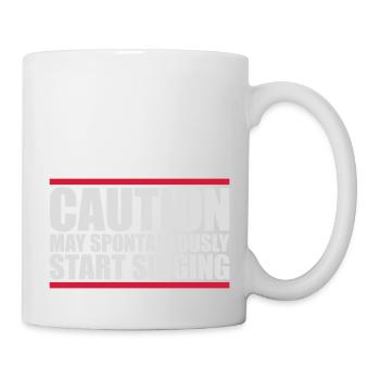 may spontaneously start singing - Tasse - Weiß - Rechts