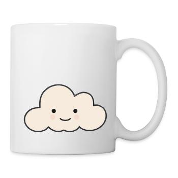 Sweet cloud with face Sweet cloud vector - Mug - white - Right