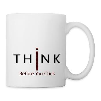 Réfléchissez avant de réfléchir avant de citer mème drôle populaire - Mug blanc - blanc - Droite