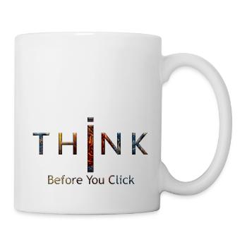 Denken Sie nach, bevor Sie denken bevor Zitate lustiges Meme beliebt - Tasse - Weiß - Rechts