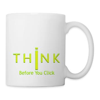 Réfléchissez avant de réfléchir avant de citer mème drôle populaire - Mug blanc - blanc - Droite