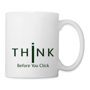 Denken Sie nach, bevor Sie denken bevor Zitate lustiges Meme beliebt - Tasse - Weiß - Rechts