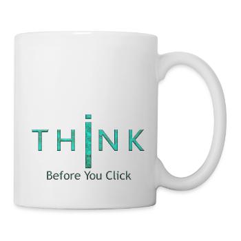 Denken Sie nach, bevor Sie denken bevor Zitate lustiges Meme beliebt - Tasse - Weiß - Rechts