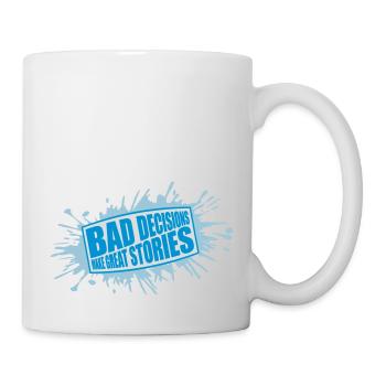 bad decisions great stories - Mug - white - Right