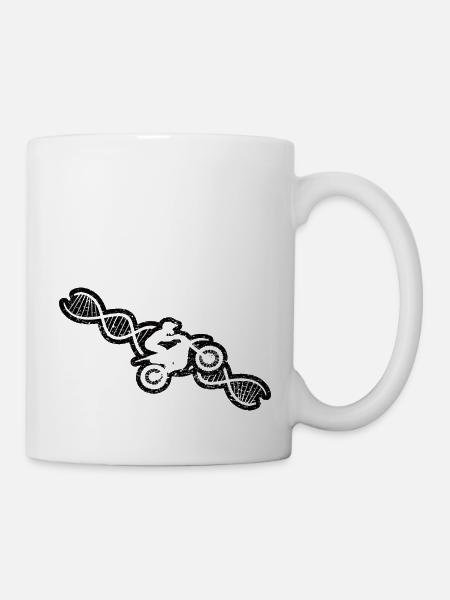 Moto Cadeau Cyclomoteur Motocycliste Motocross - Mug blanc - blanc
