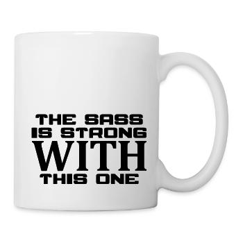 L’impertinent est fort avec celui-ci - Mug blanc - blanc - Droite